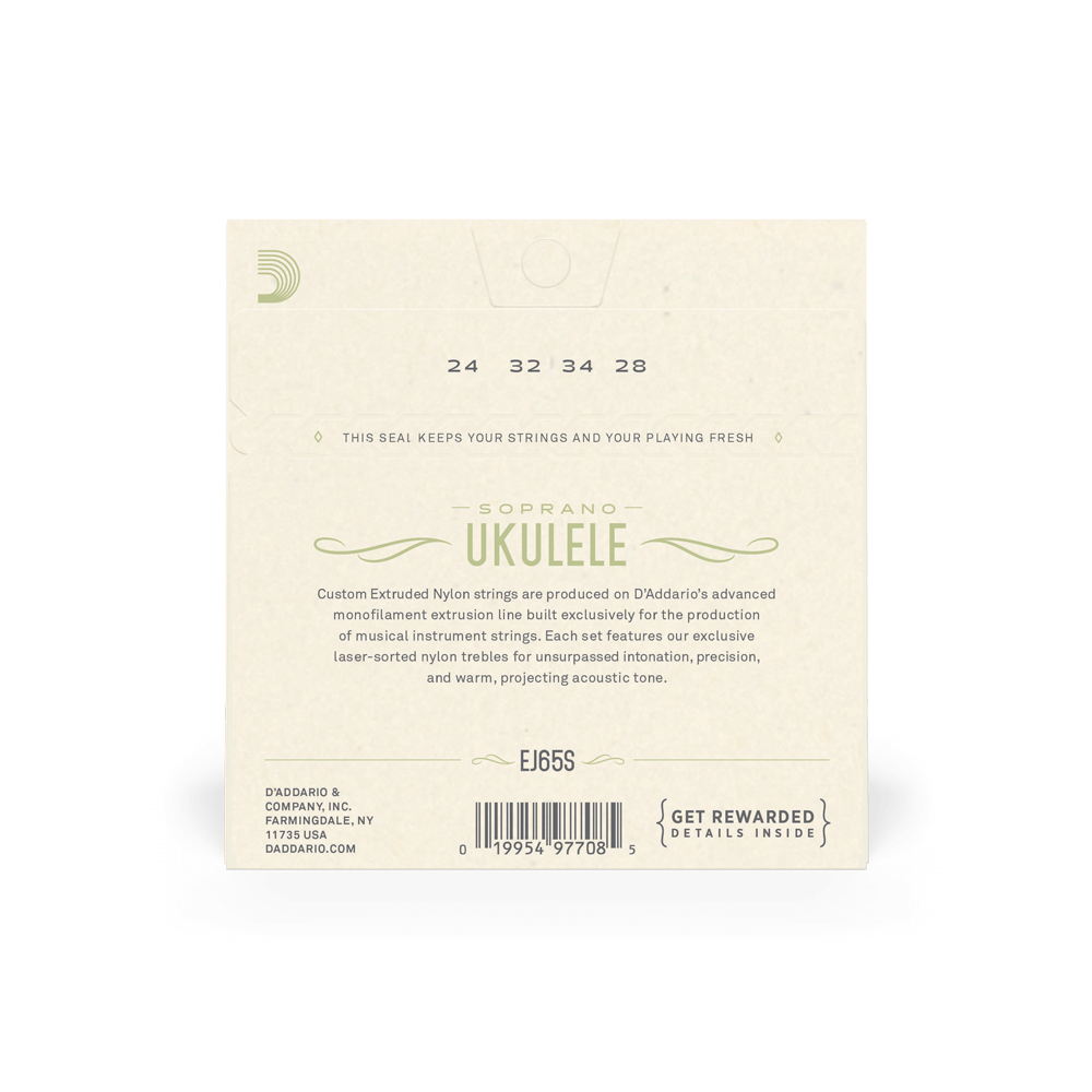 d-addario-ej65s-pro-art-custom-extruded-nylon-sopran-ukulele-saiten image 3