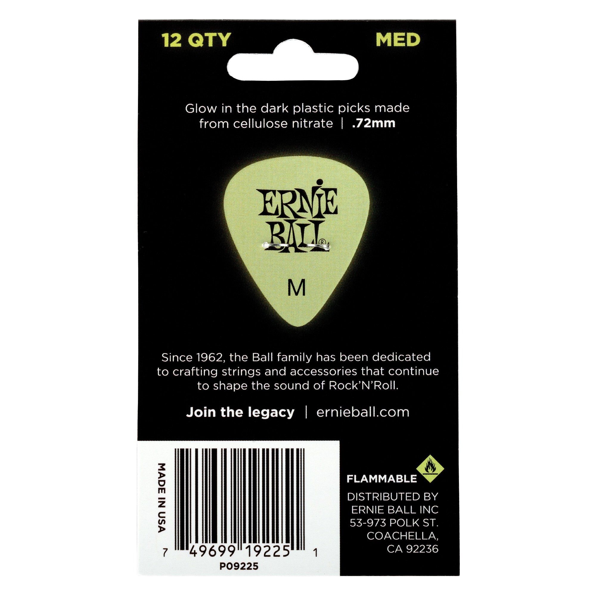 ernie-ball-super-glow-medium-plektren-zellulose-12er-beutel image 2