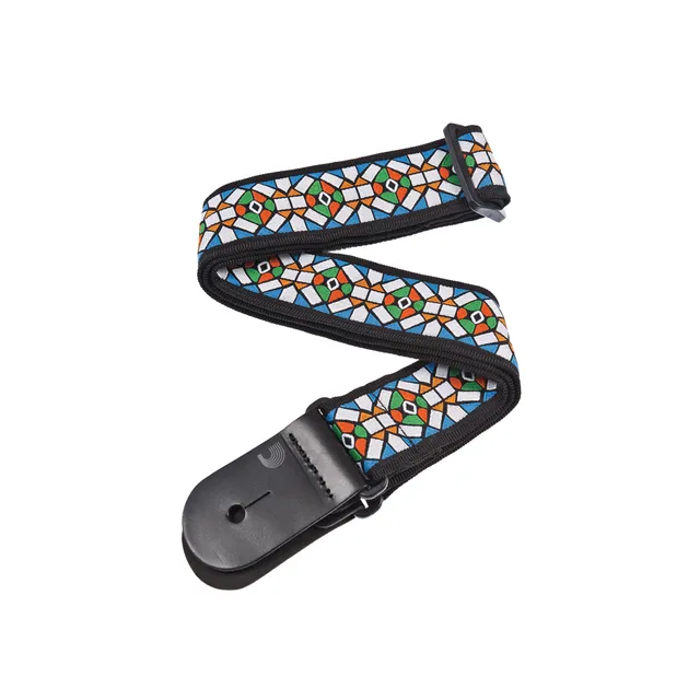 d-addario-woven-gitarrenriemen-stained-glass image 1