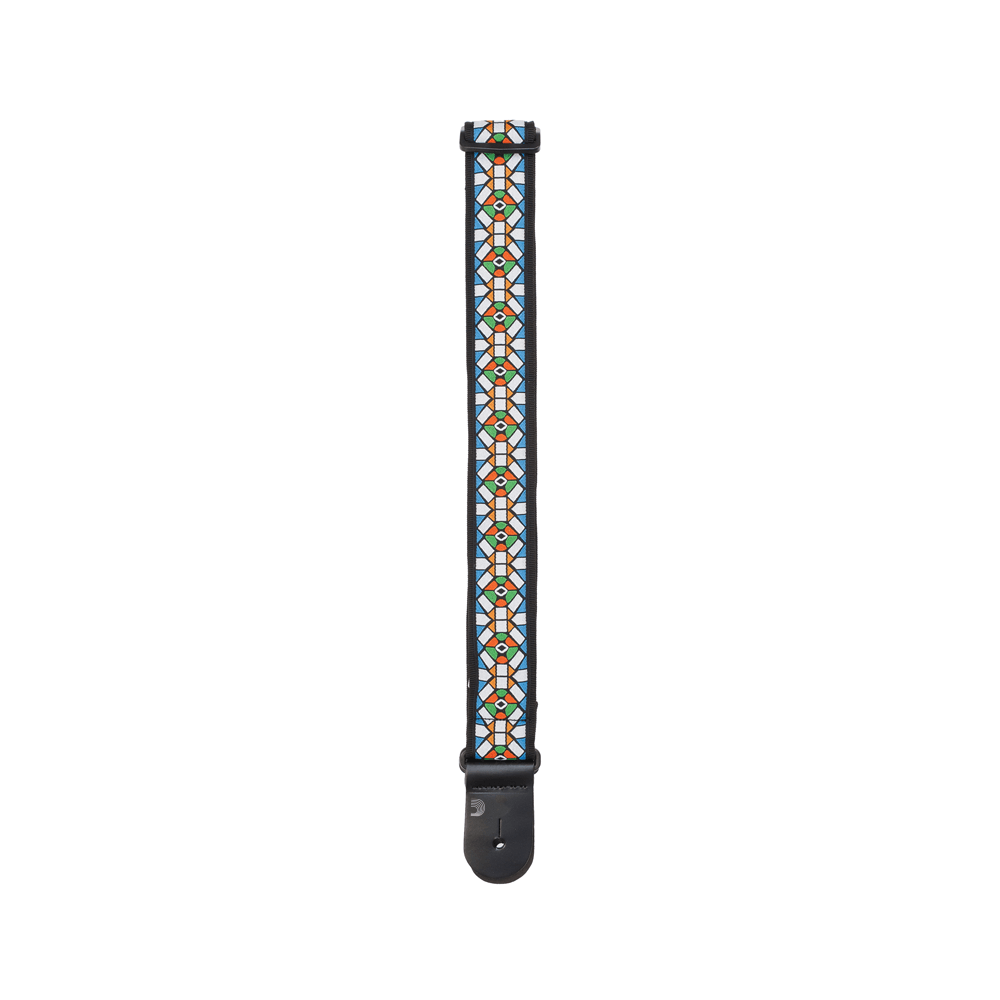 d-addario-woven-gitarrenriemen-stained-glass image 3