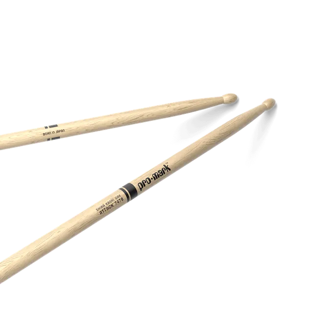 d-addario-promark-classic-attack-747b-shira-kashi-oak-drumsticks-oval-tip image 1