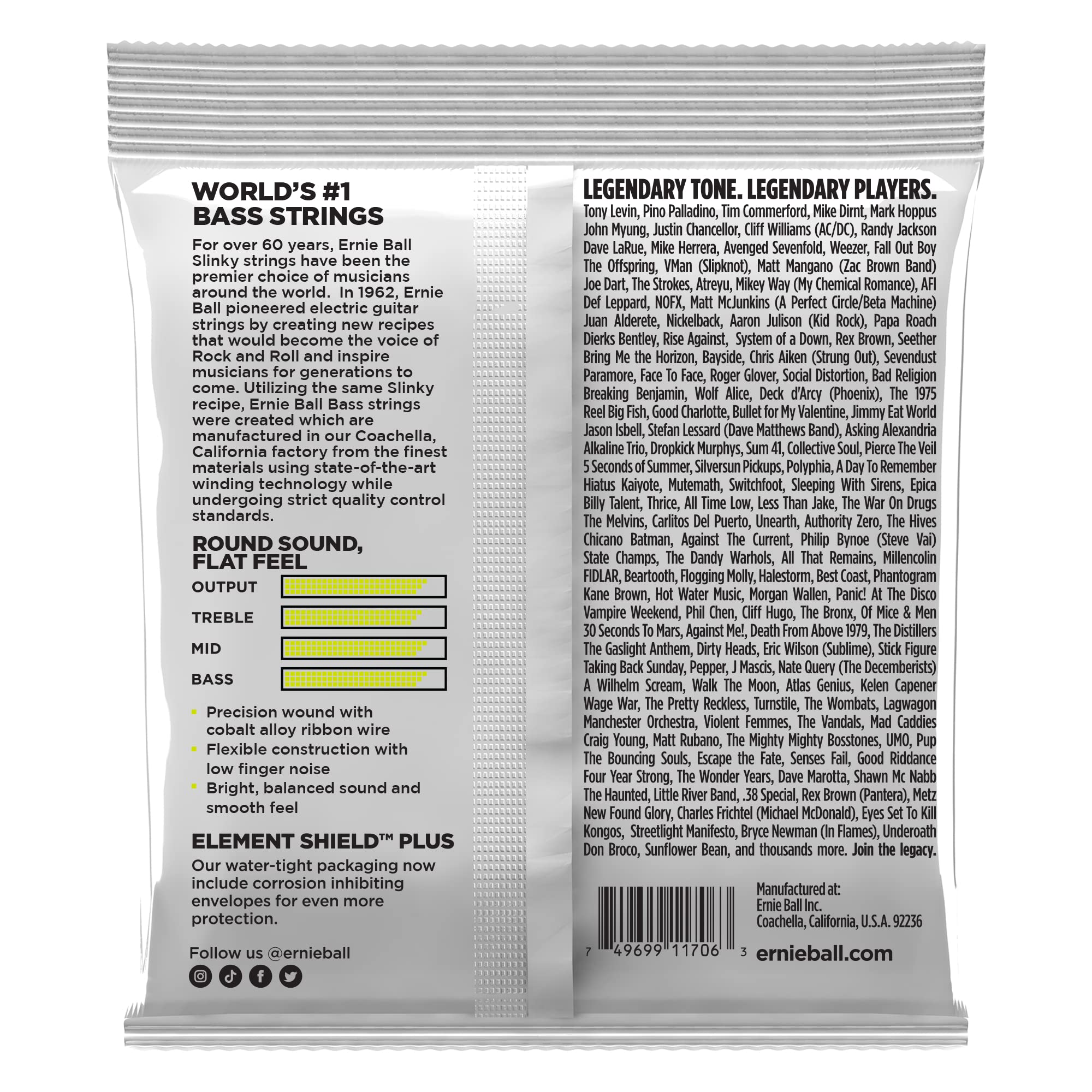 ernie-ball-regular-slinky-short-scale-flatwound-e-bass-saiten-cobalt-45-105 image 2