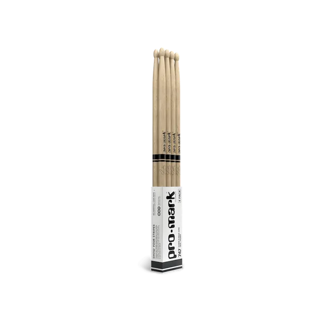 d-addario-promark-neil-peart-747-shira-kashi-oak-drumsticks-4-pack image 1