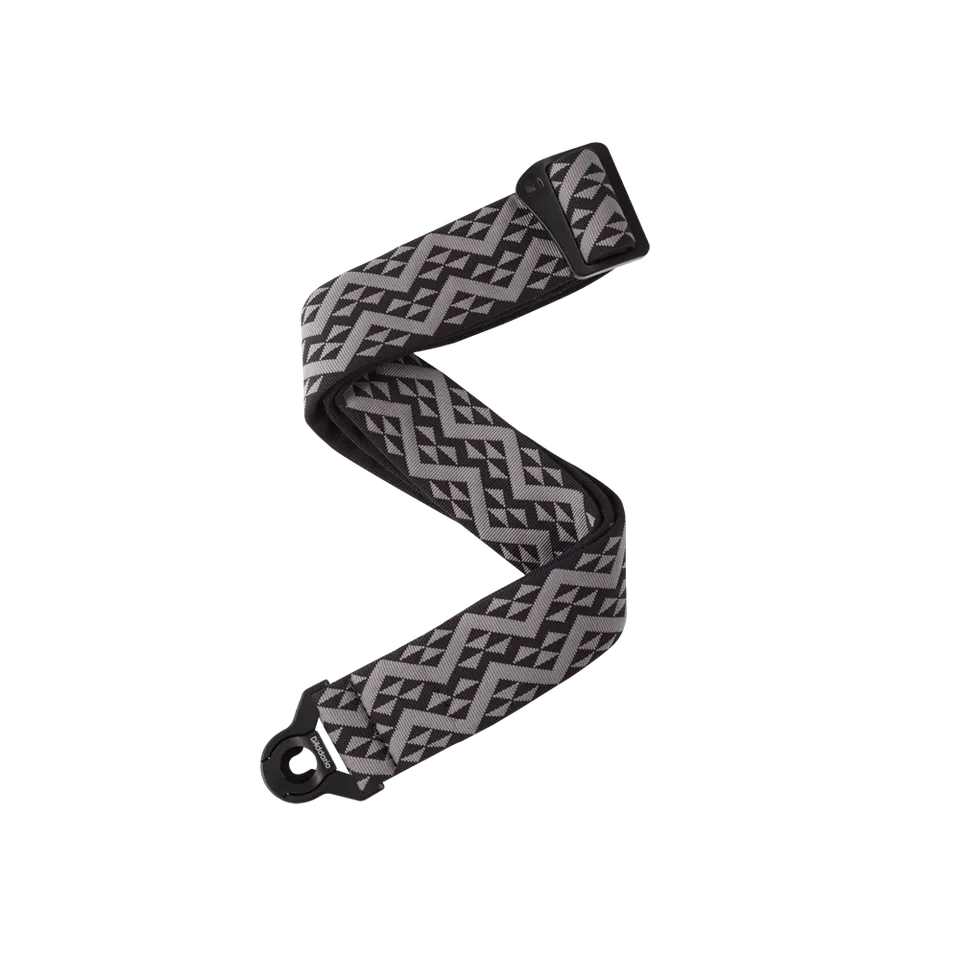 d-addario-auto-lock-gitarrengurt-black-padded-geometric-mit-arretierung image 1