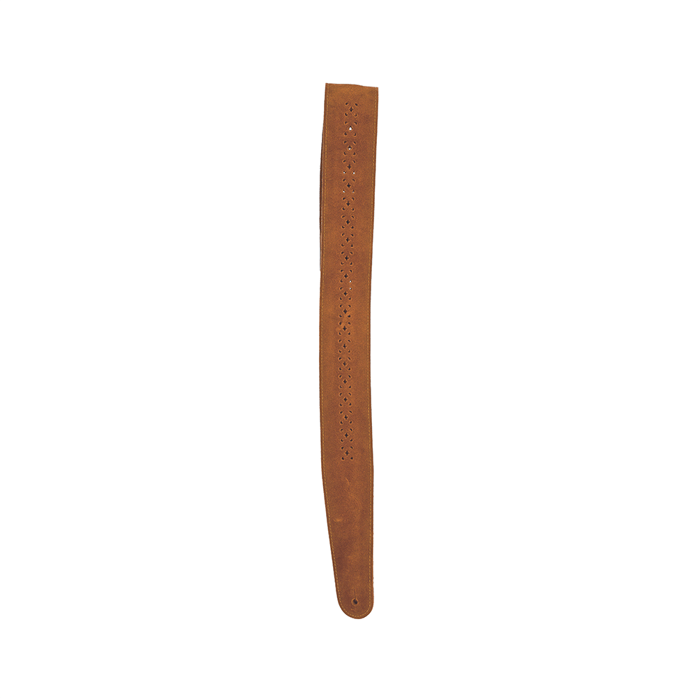d-addario-vented-suede-ledergitarrengurt-camel-rosette image 5