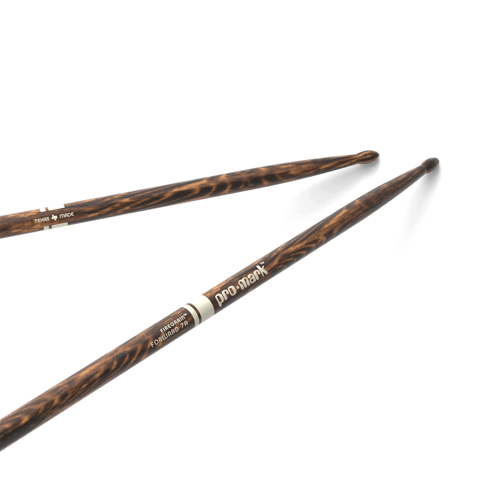 promark-classic-forward-7a-firegrain-hickory-drumsticks-wood-tip image 1