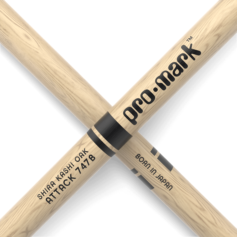 d-addario-promark-classic-attack-747b-shira-kashi-oak-drumsticks-oval-tip image 5