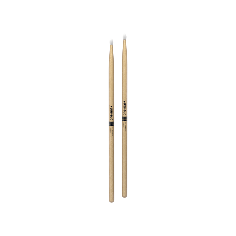 promark-classic-forward-5a-hickory-drumsticks-oval-nylon-tip-paar image 3