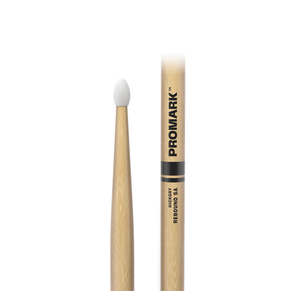 d-addario-promark-rebound-5a-hickory-drumsticks-oval-nylon-tip image 2