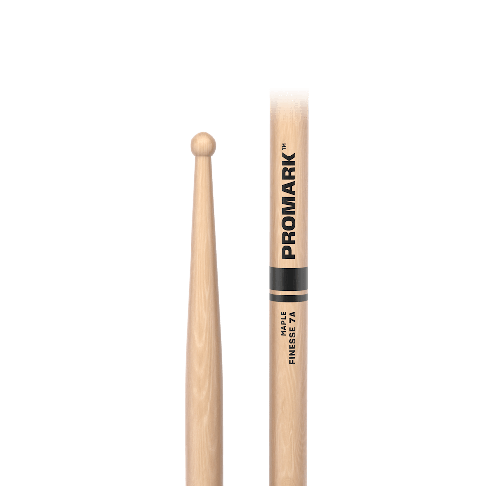 promark-finesse-7a-maple-drumsticks-small-round-wood-tip image 2