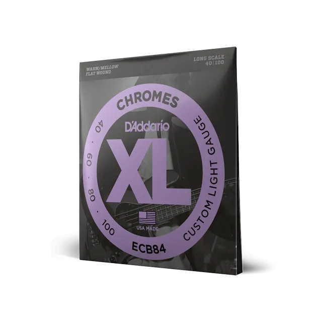 d-addario-xl-chromes-flatwound-bass-saiten-40-100-custom-light-long-scale image 1