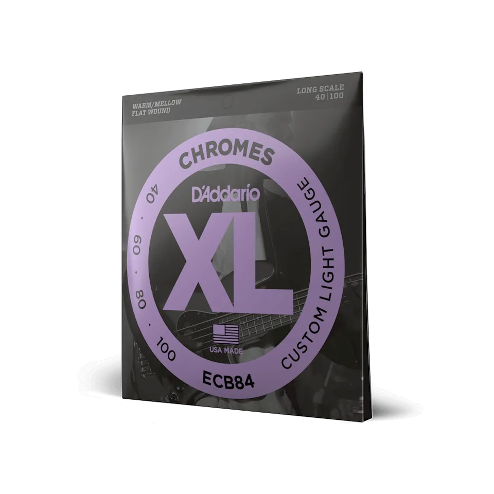 d-addario-xl-chromes-flatwound-bass-saiten-40-100-custom-light-long-scale image 1