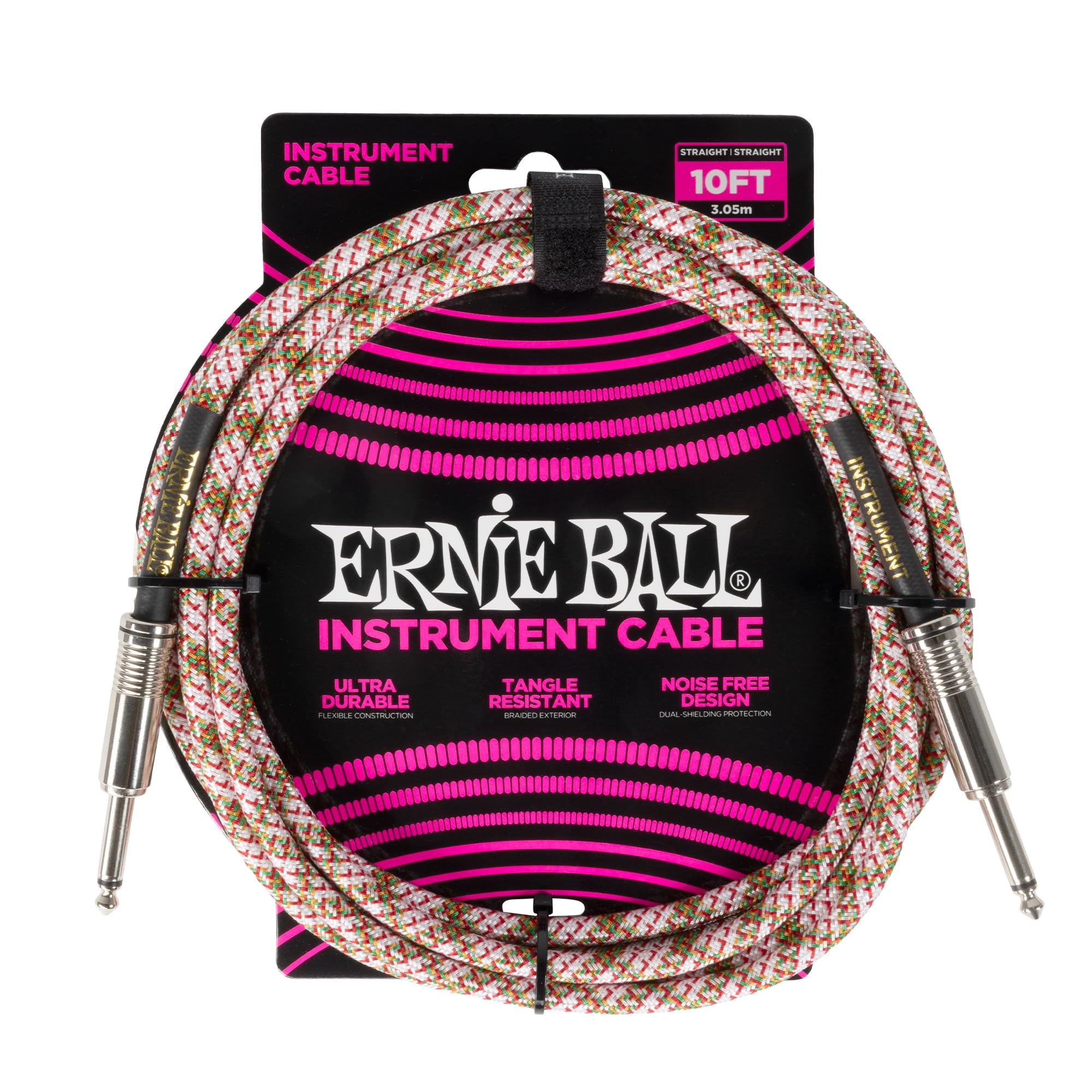 ernie-ball-geflochtenes-instrumentenkabel-gerade-gerade-5-49-m-smaragd-argyle image 6