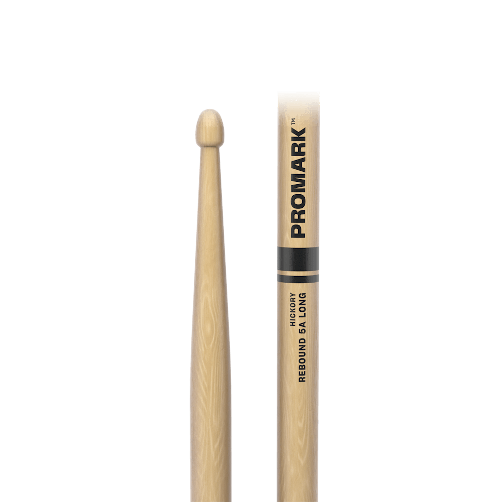 promark-rebound-5a-long-hickory-drumsticks-acorn-wood-tip image 2