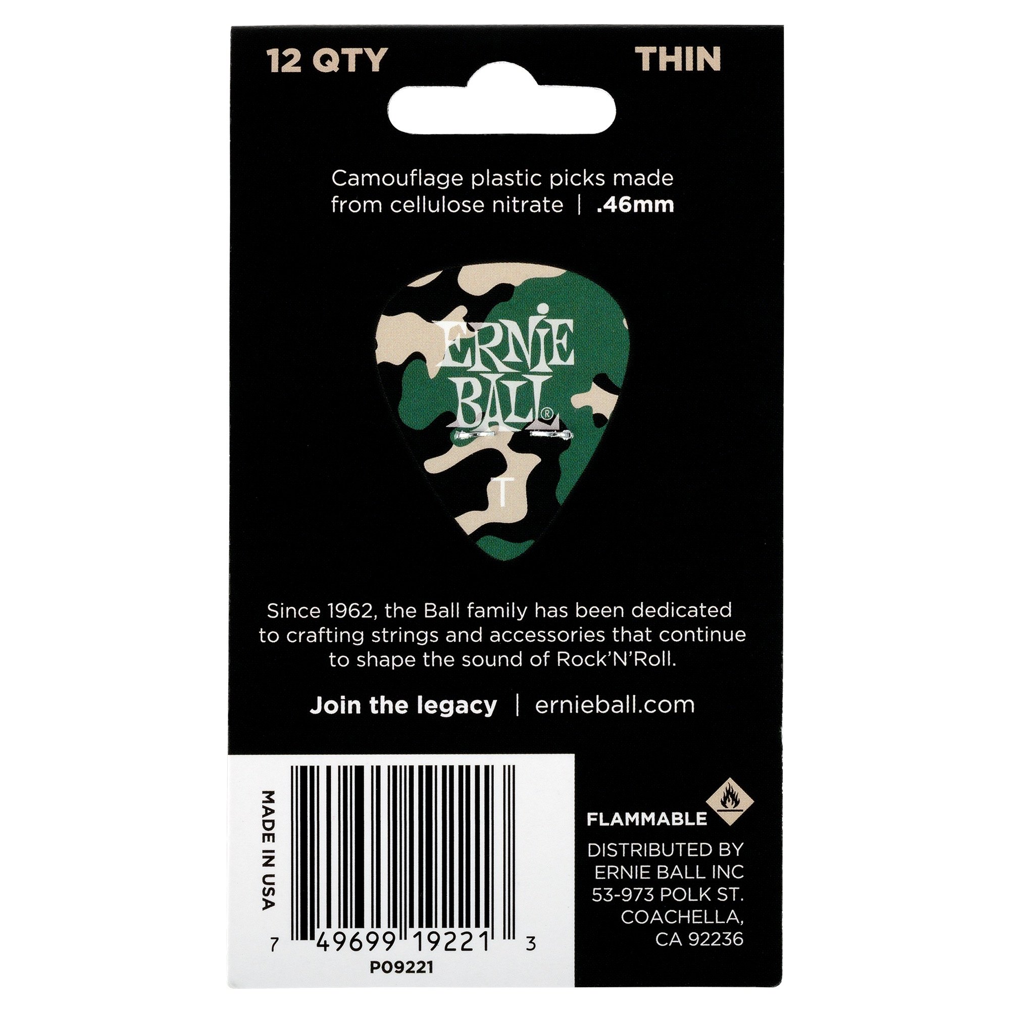 ernie-ball-p09221-camouflage-plektren-thin-0-46-mm-12er-beutel image 2