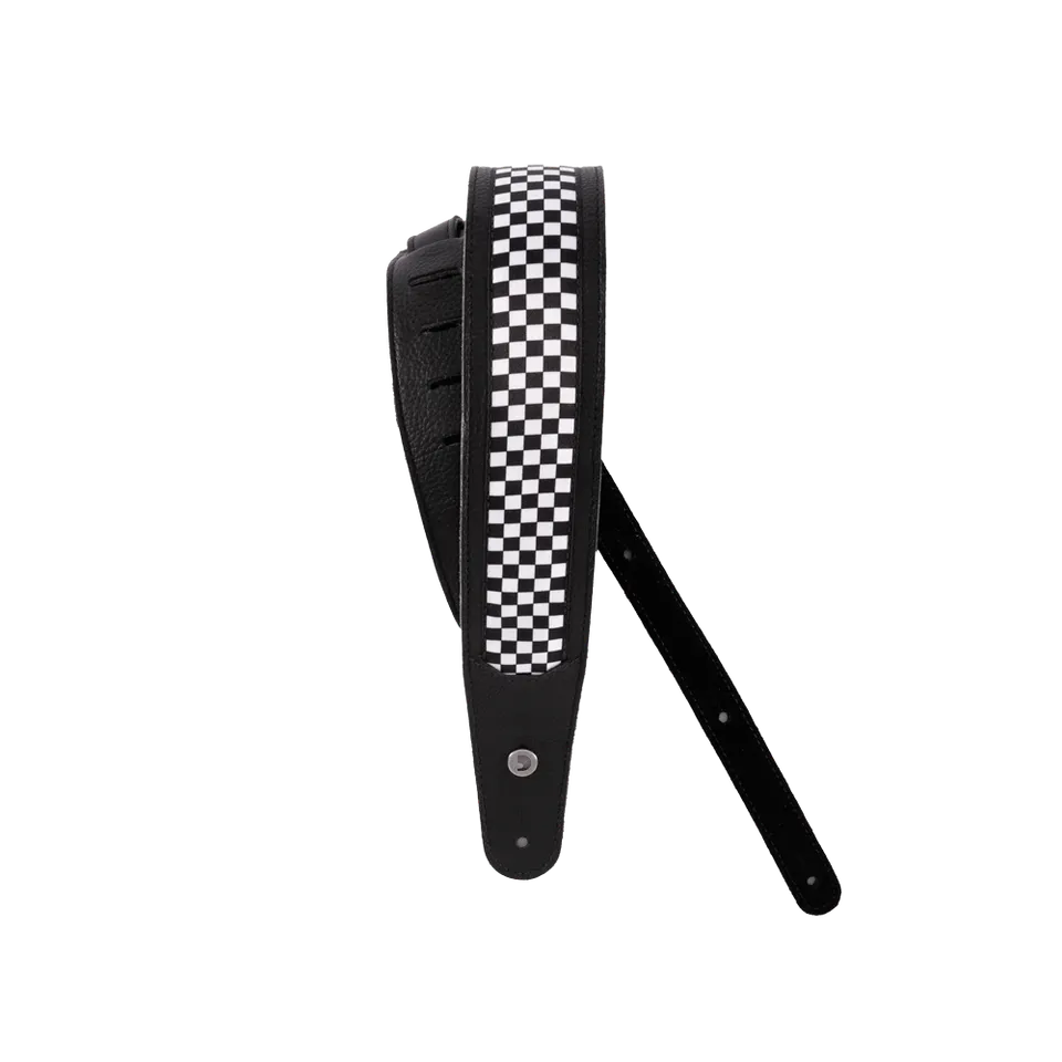 d-addario-hybrid-leather-gitarrengurt-checkered image 1