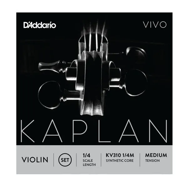 d-addario-kaplan-vivo-violin-string-set-1-4-medium-tension image 1