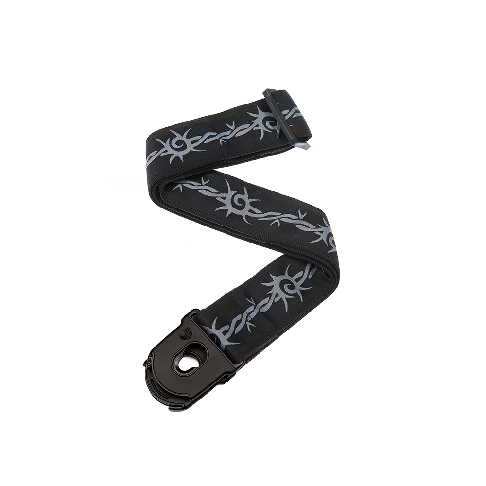 d-addario-planet-lock-locking-guitar-strap-barbed-wire-sicherheitsgurt image 1