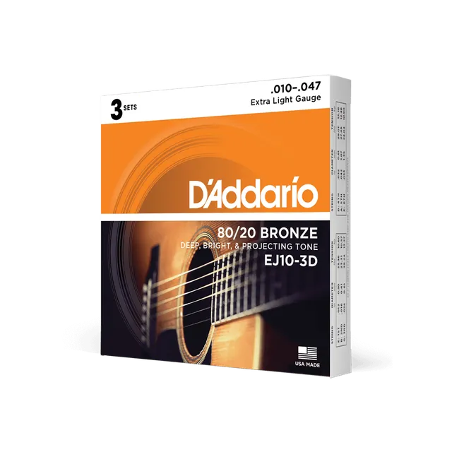 d-addario-ej10-80-20-bronze-akustikgitarrensaiten-10-47-extra-light image 1