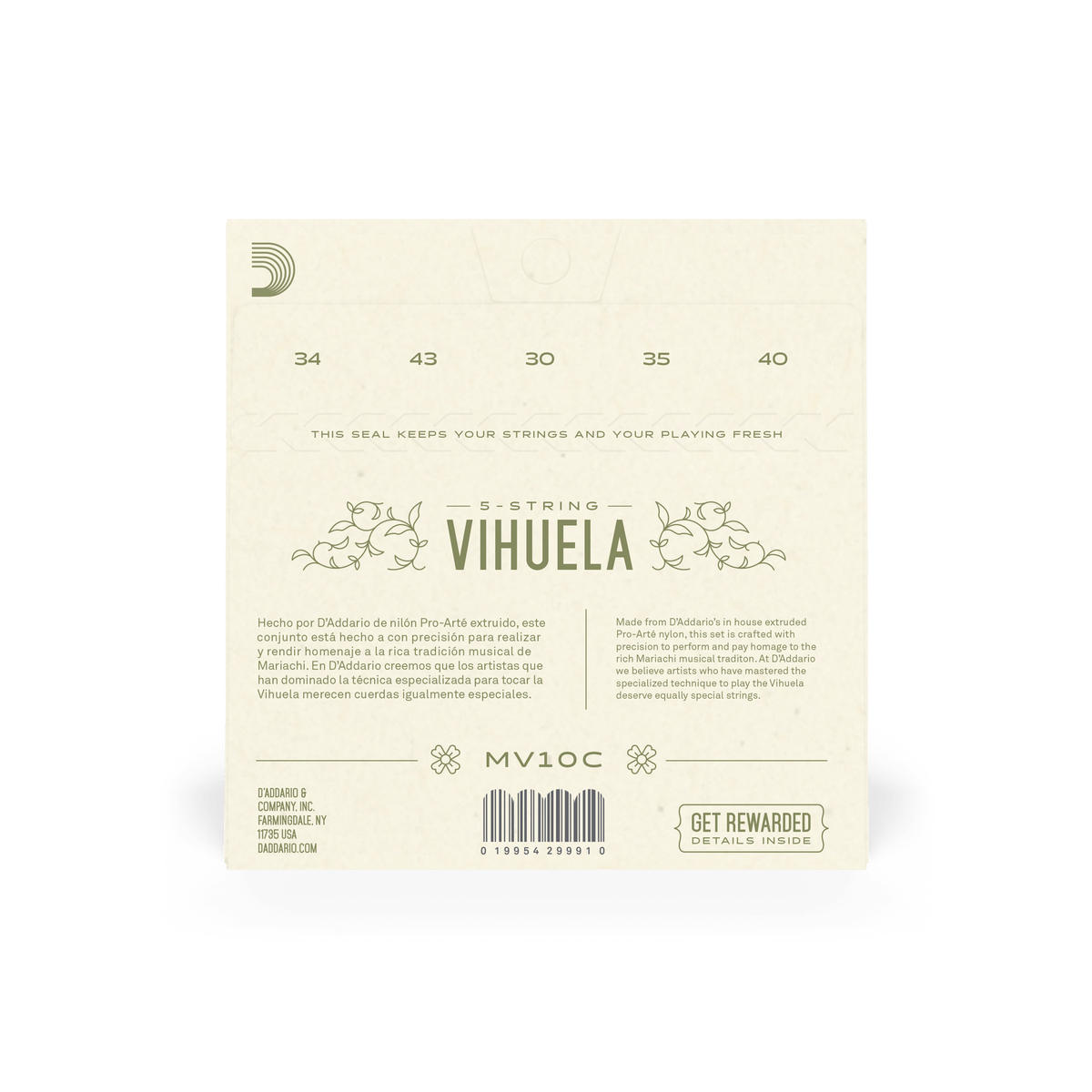 d-addario-pro-art-nylon-custom-hard-tension-vihuela-saitensatz image 3