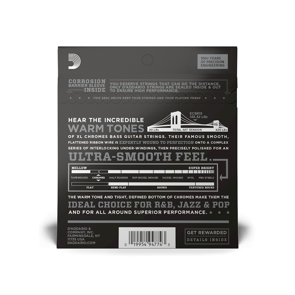 d-addario-xl-chromes-bass-saiten-45-100-regular-light-short-scale-flatwound image 3
