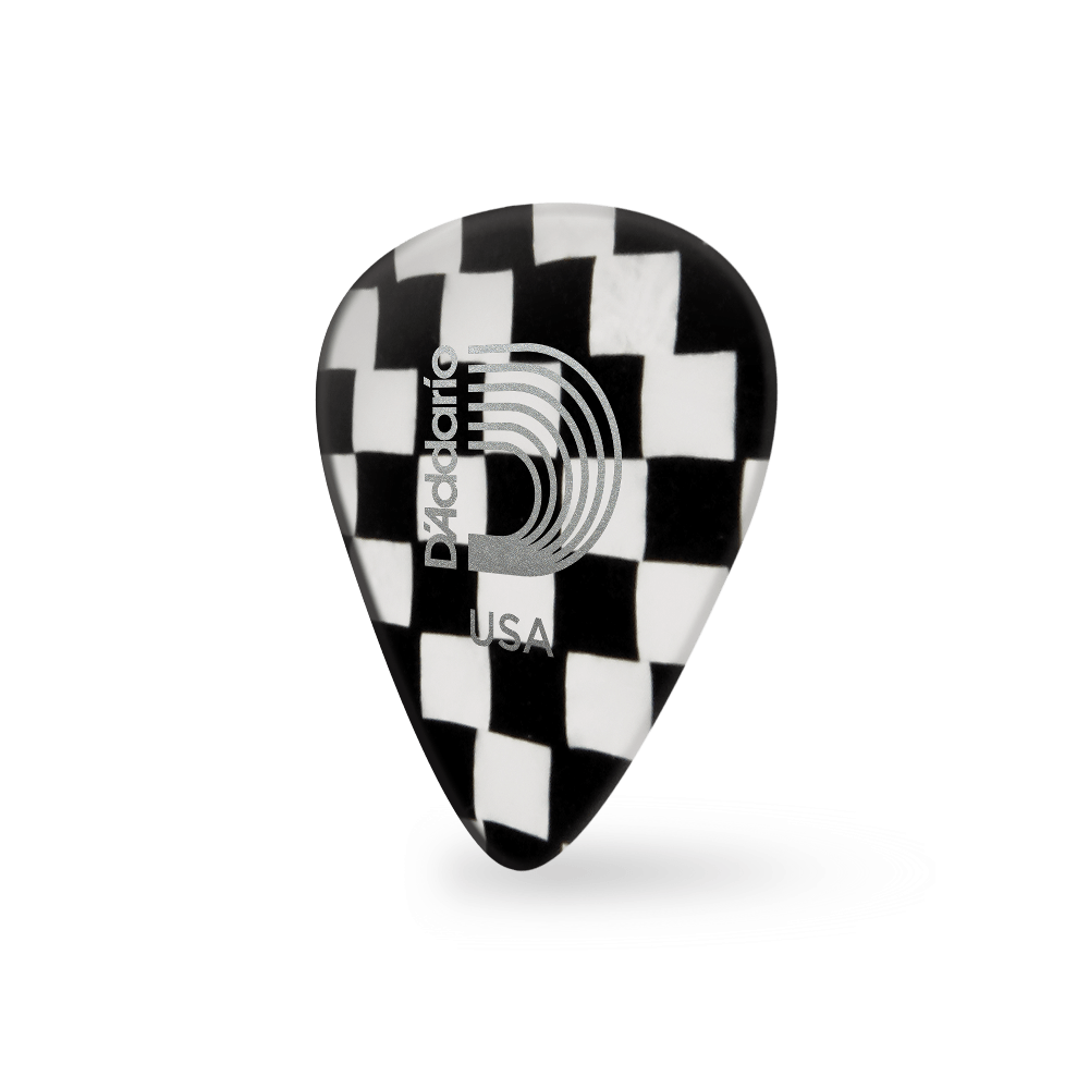 d-addario-classic-celluloid-checkerboard-plektren-light-10er-pack image 2