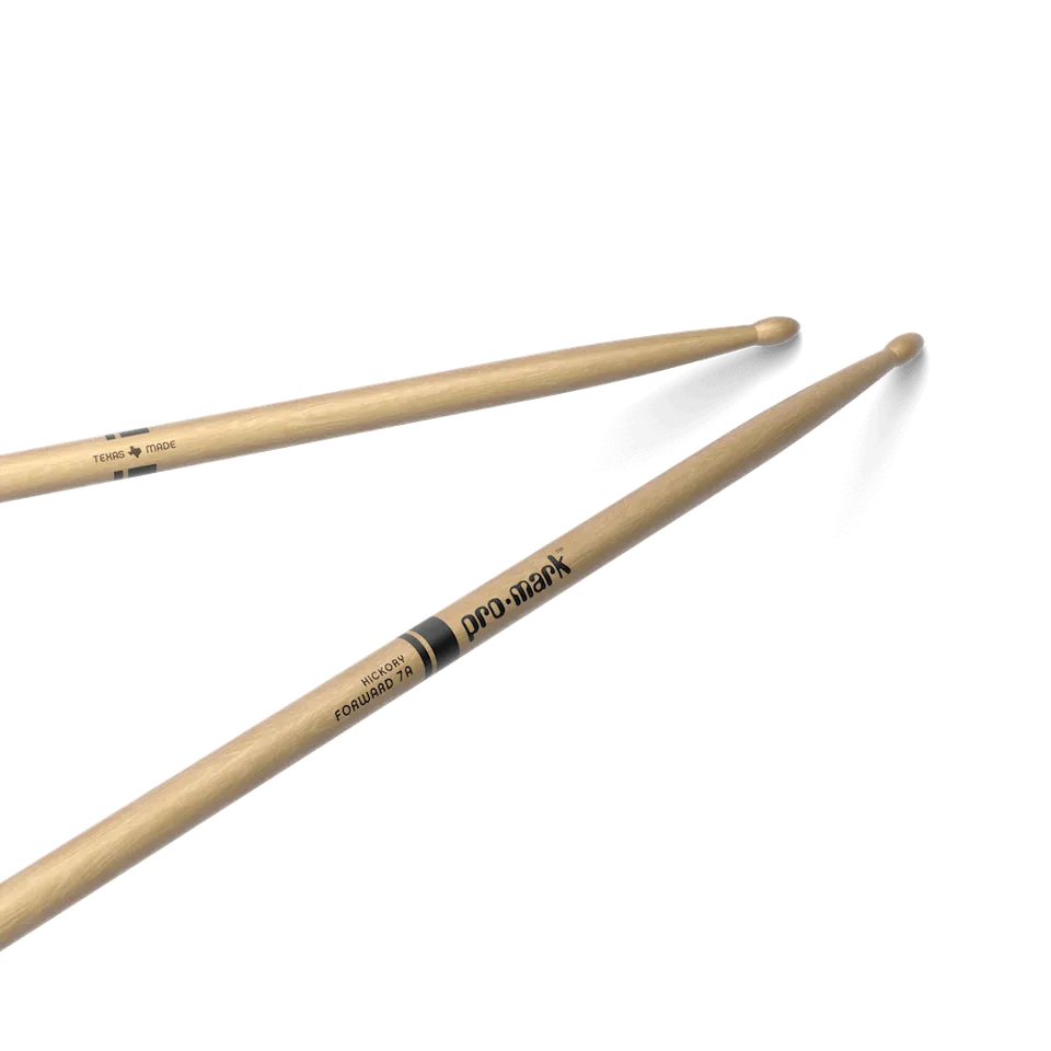 d-addario-promark-classic-forward-7a-hickory-drumsticks-oval-wood-tip image 1