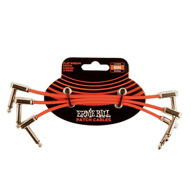 ernie-ball-flachband-patchkabel-15-24-cm-rot-3er-pack image 1