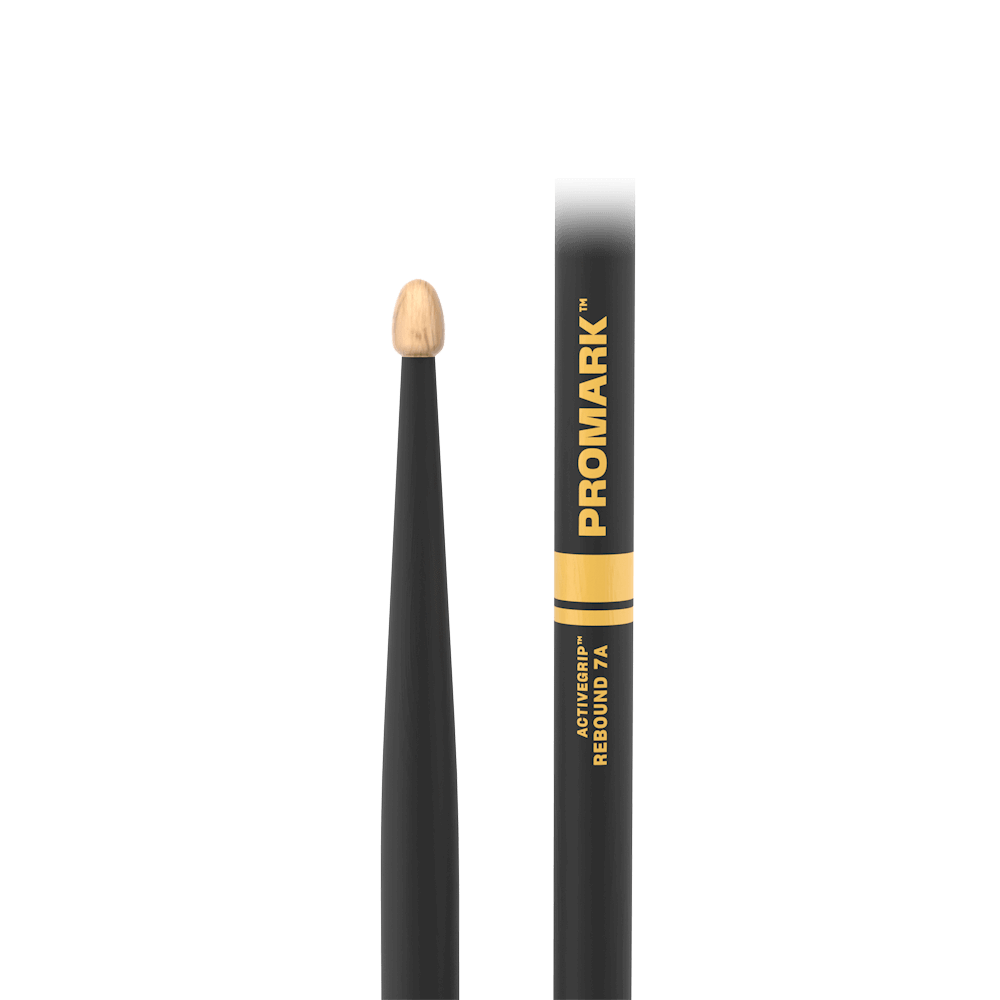 d-addario-promark-rebound-7a-activegrip-hickory-drumsticks-acorn-wood-tip image 2