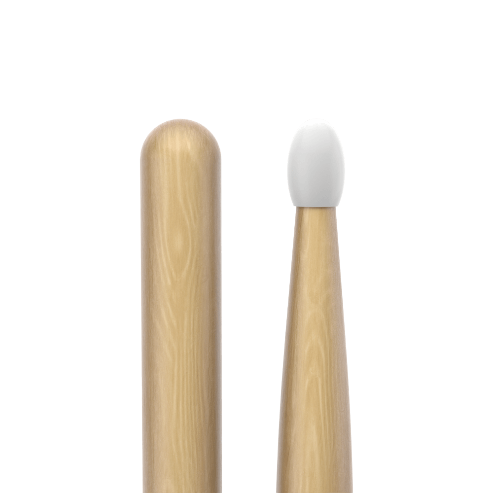 promark-classic-forward-5b-hickory-drumsticks-oval-nylon-tip image 4