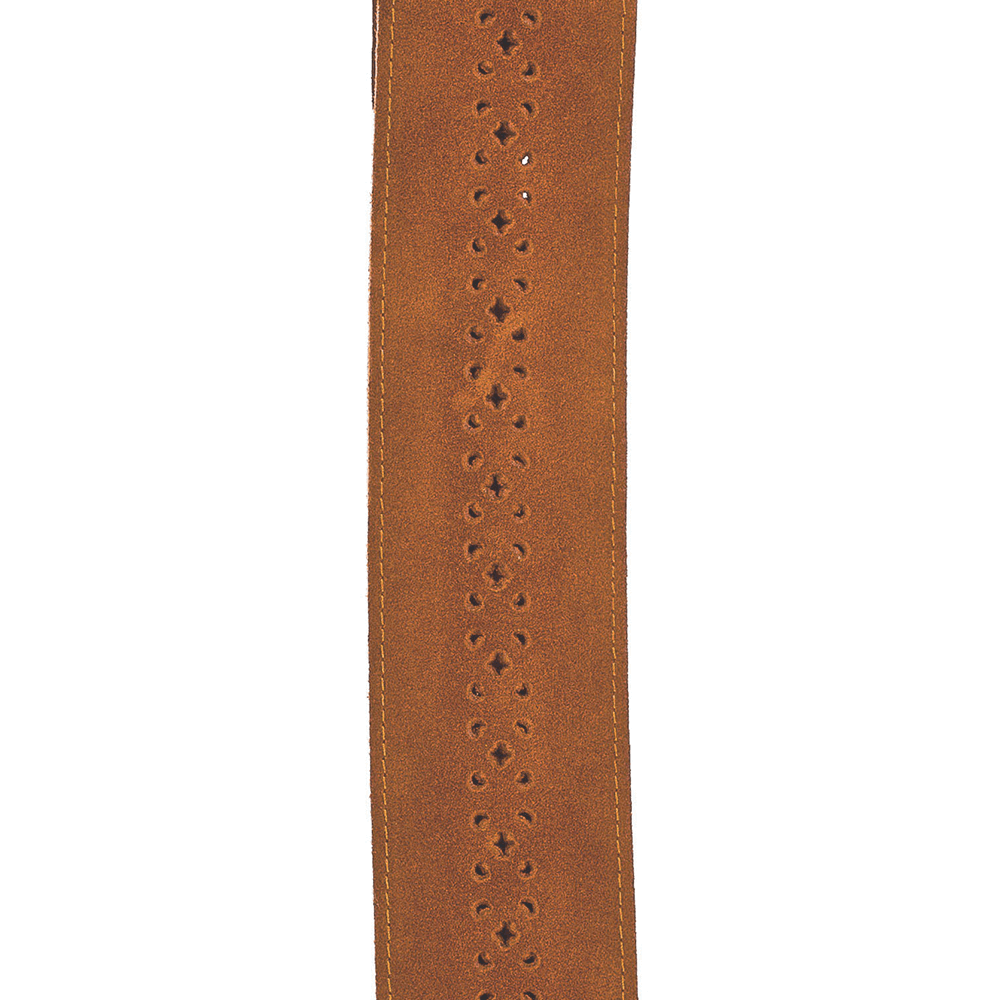 d-addario-vented-suede-ledergitarrengurt-camel-rosette image 3