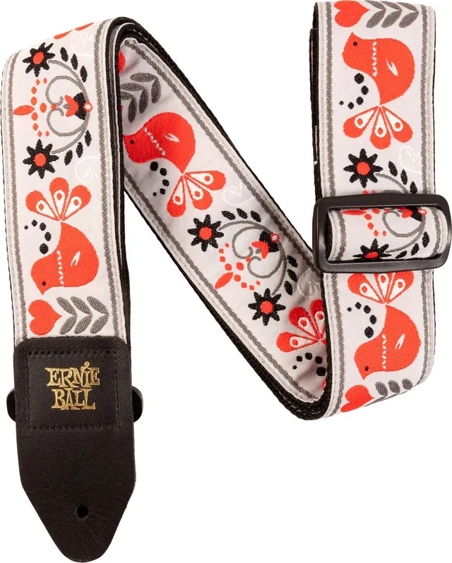 ernie-ball-red-bird-winter-jacquard-gitarrengurt-polypro-104-182-cm image 1