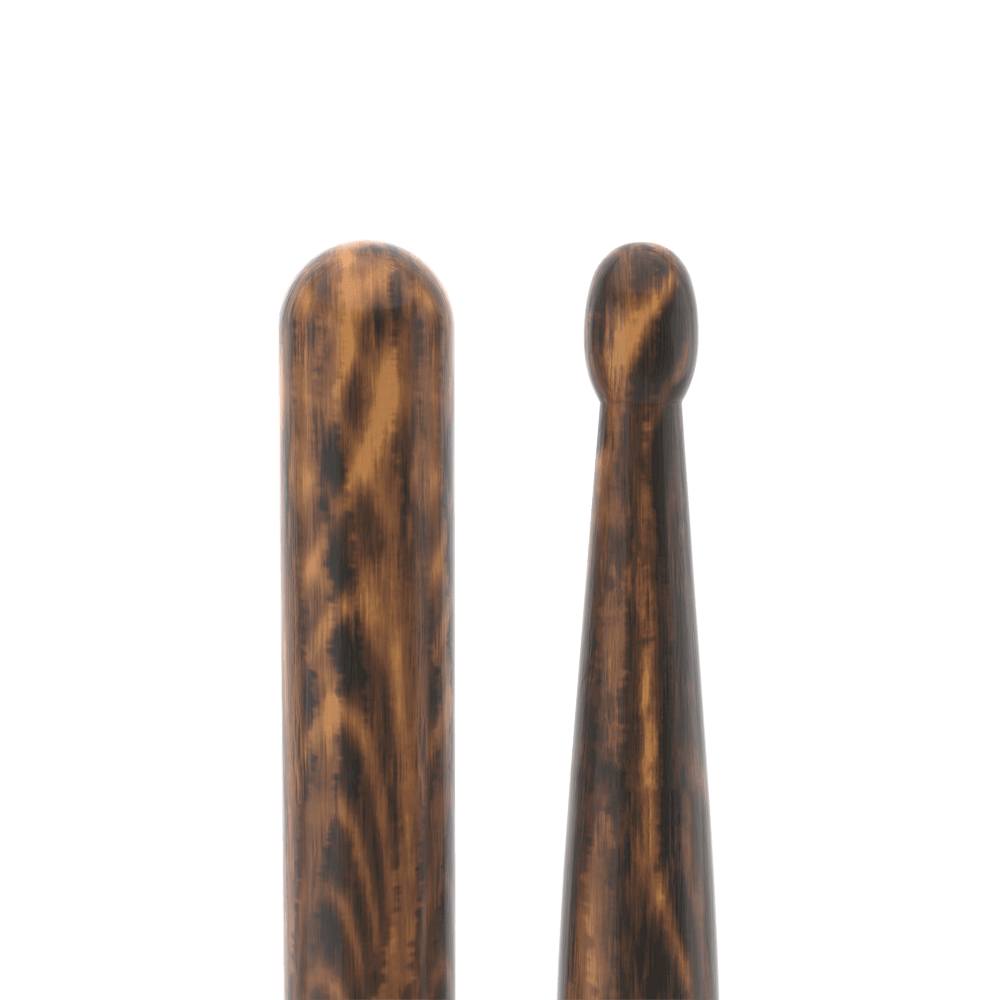 promark-classic-forward-2b-firegrain-hickory-drumsticks-oval-wood-tip image 4
