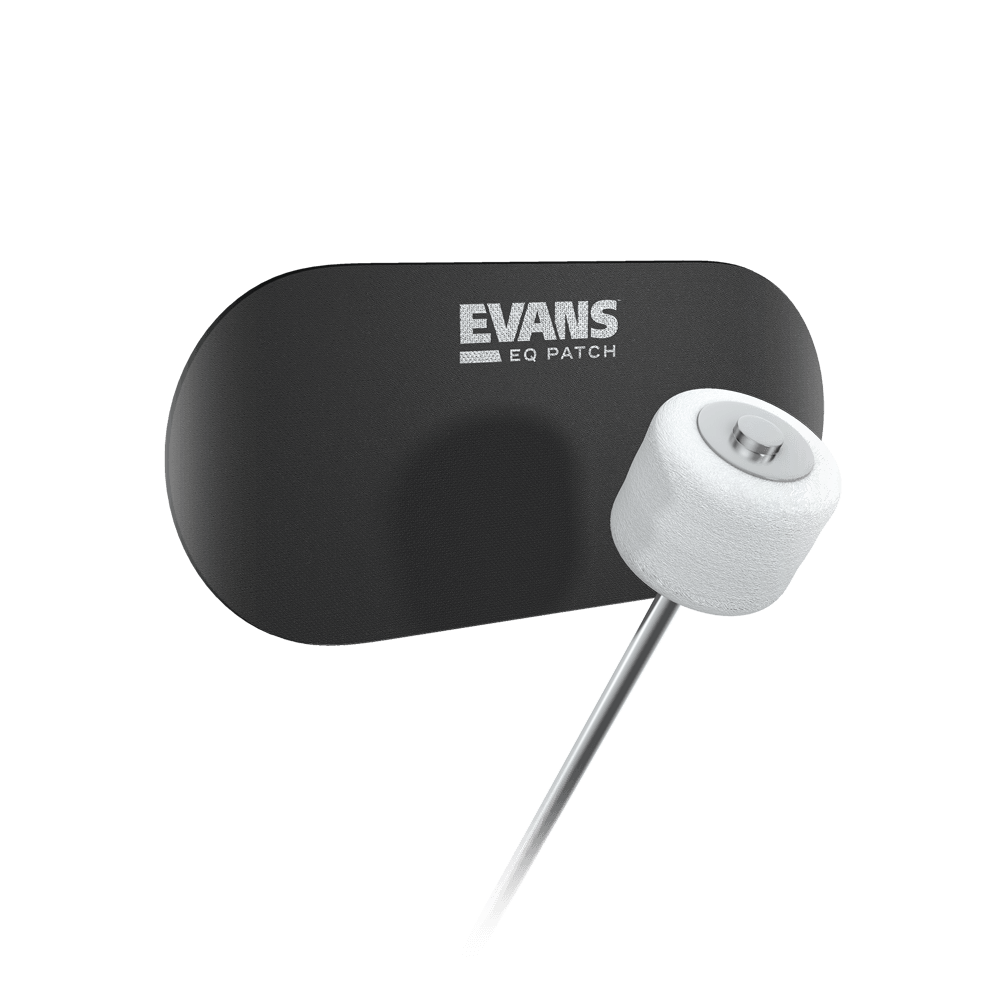 evans-by-d-addario-eq-black-nylon-bass-drum-patch-doppelpedal image 1
