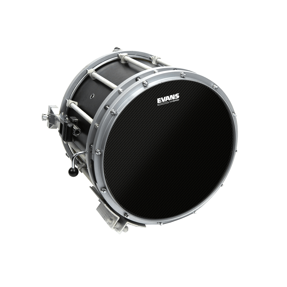 evans-by-d-addario-hybrid-black-marching-snare-schlagfell image 5