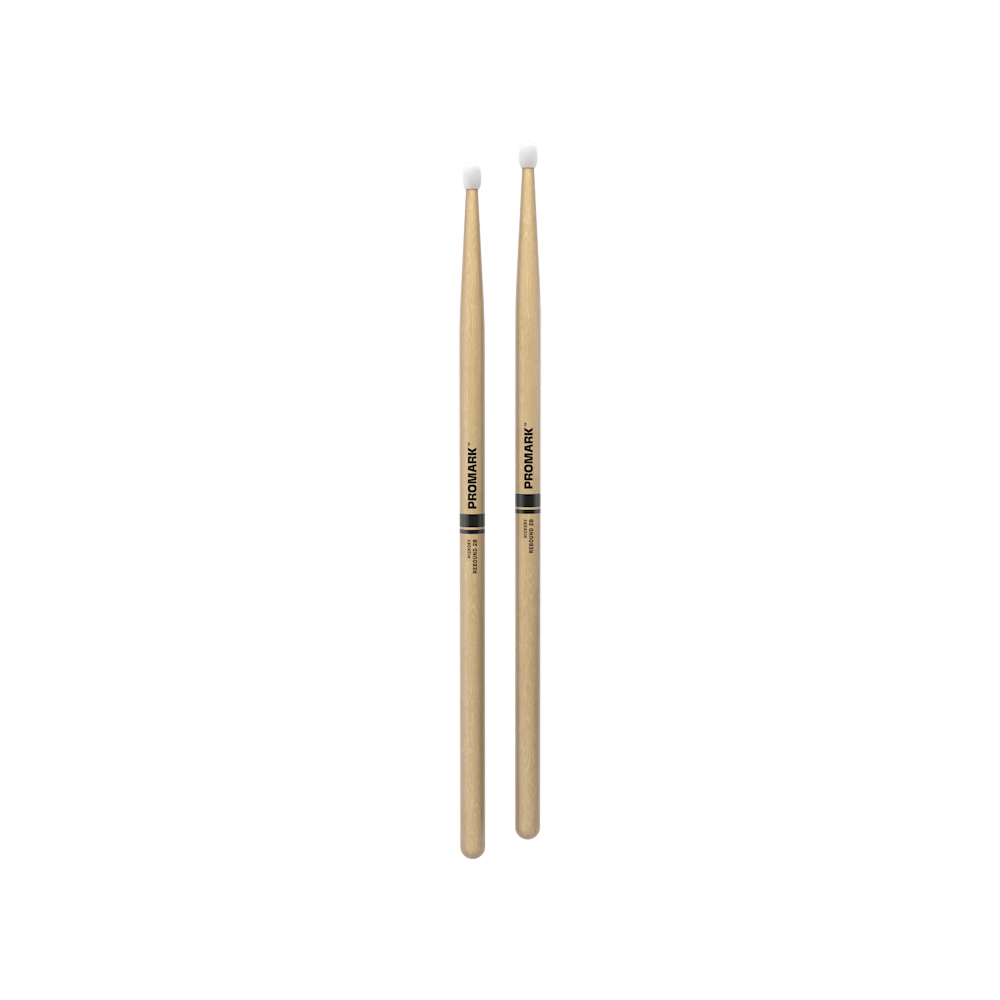 promark-rebound-2b-hickory-drumsticks-mit-oval-nylon-tip image 3