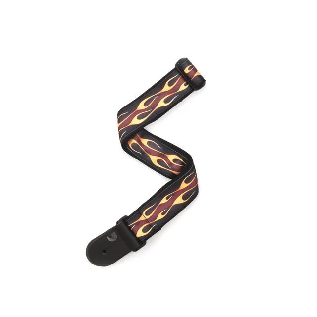 d-addario-woven-hot-rod-flames-gitarrengurt image 1