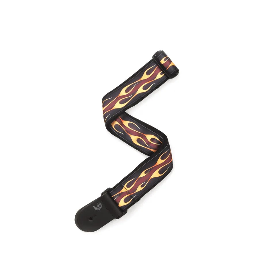 d-addario-woven-hot-rod-flames-gitarrengurt image 1