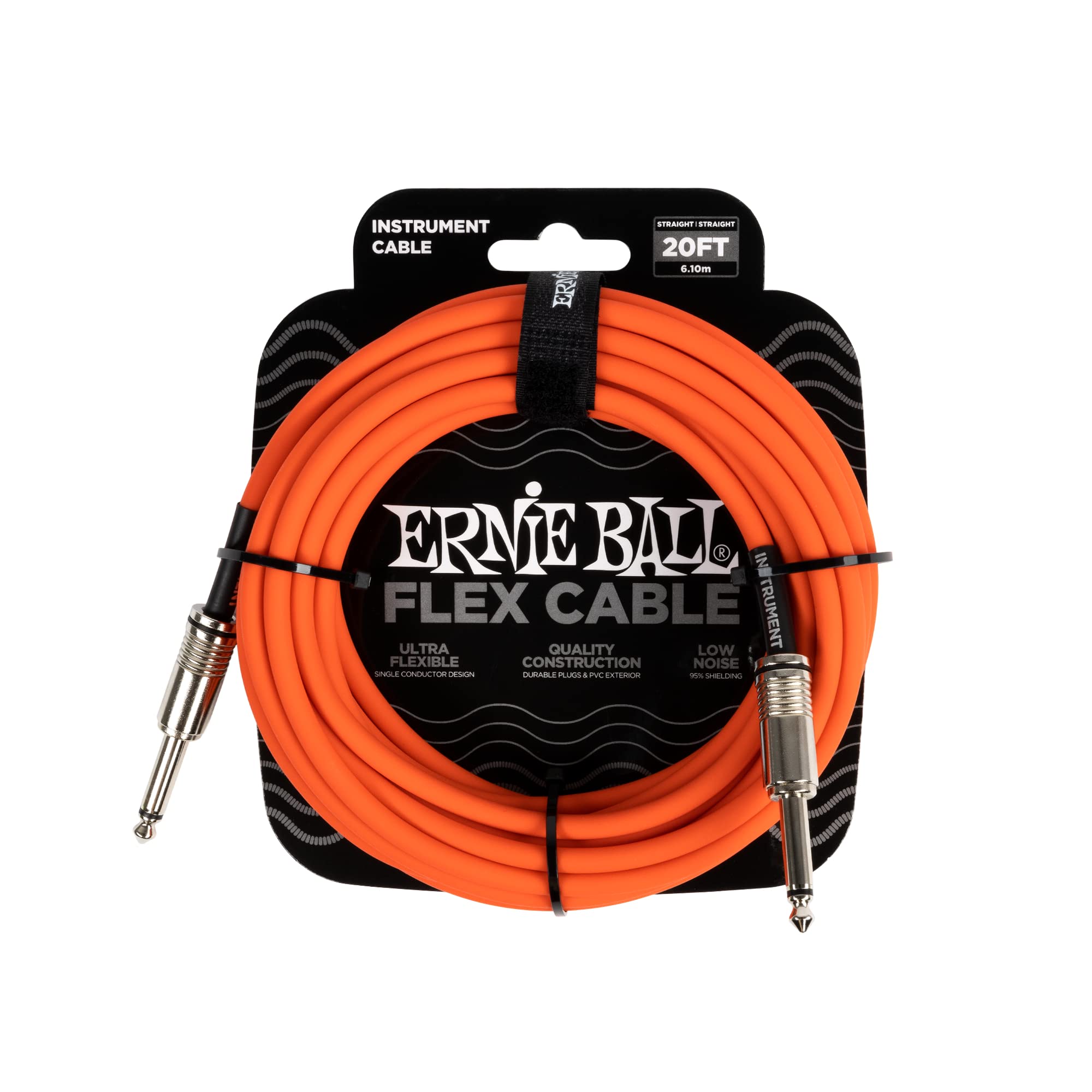 ernie-ball-flex-instrumentenkabel-3-05-m-orange-gerade-gerade image 4