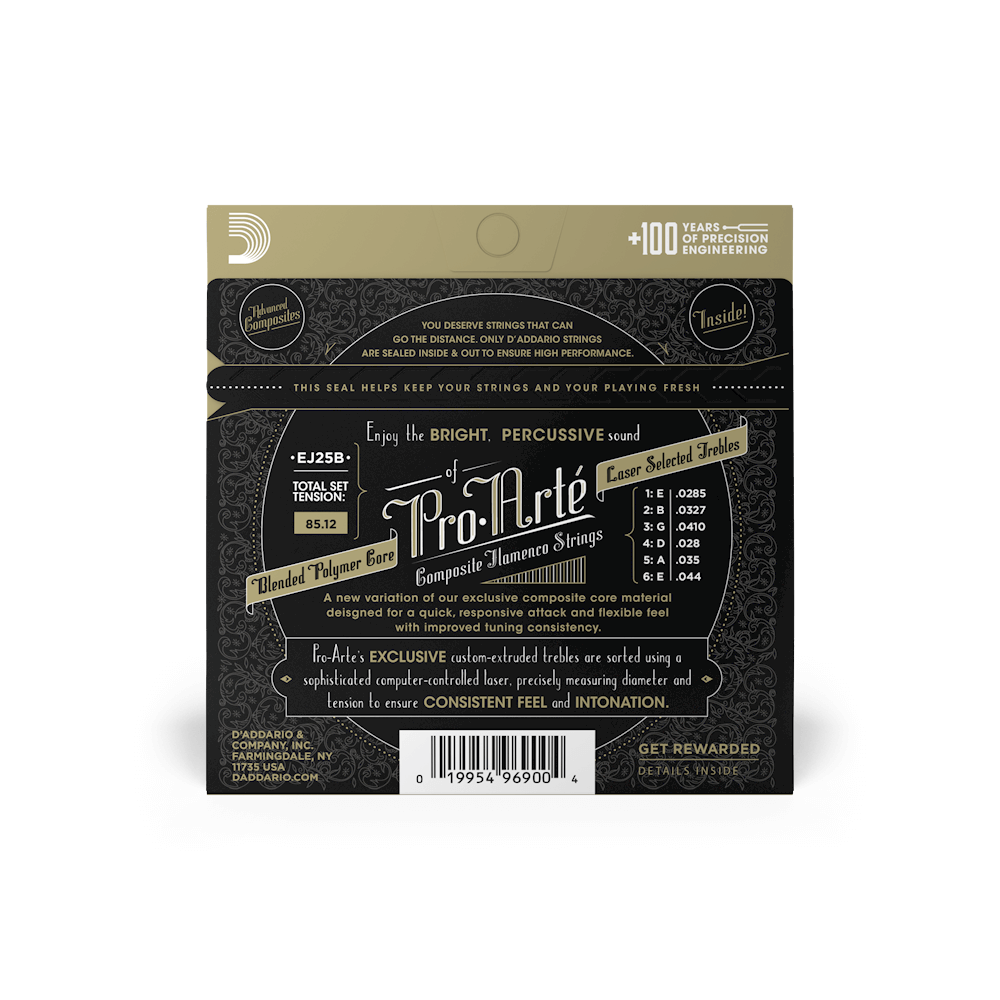 d-addario-pro-art-composite-ej25b-black-nylon-flamenco-klassikgitarrensaiten image 3