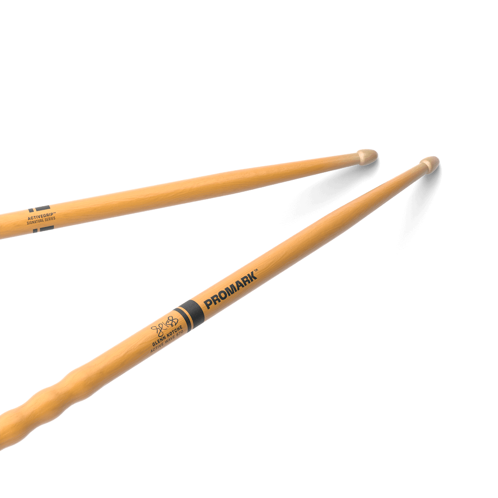 promark-glenn-kotche-activegrip-hickory-drumsticks-wood-tip image 1