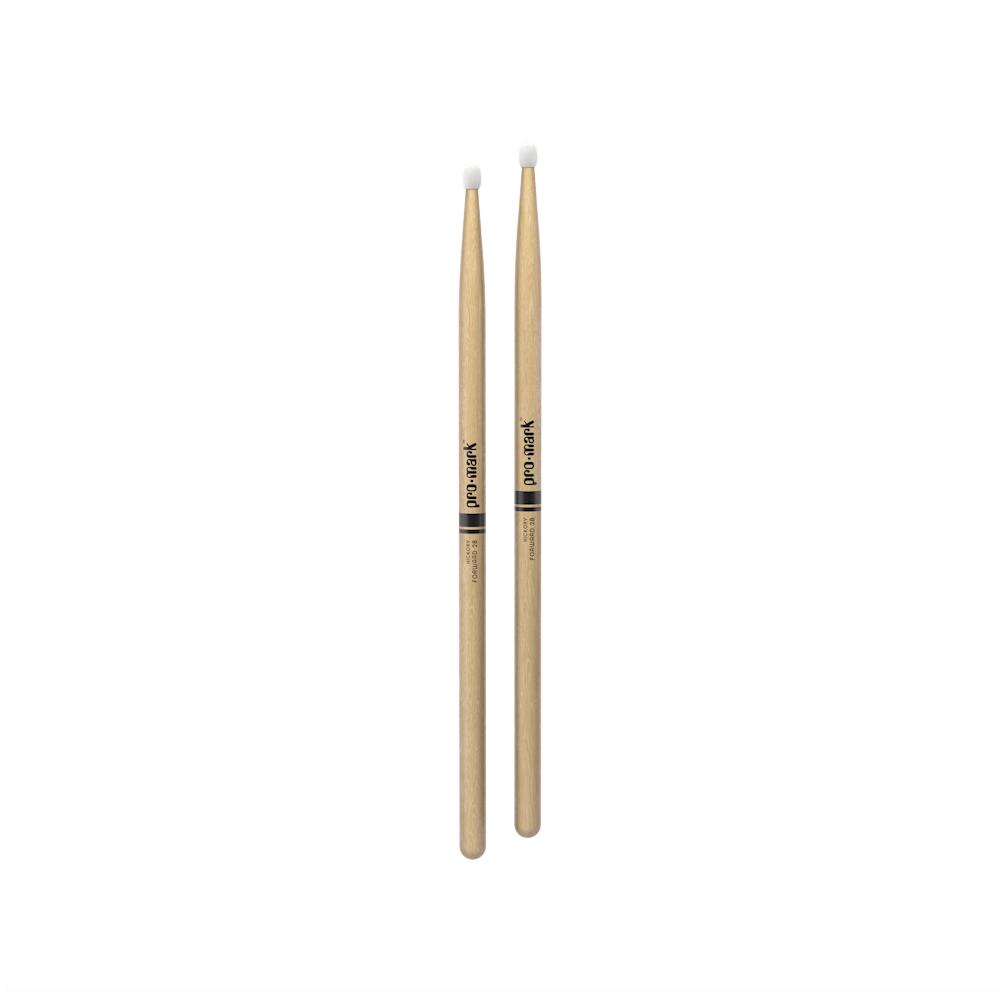 promark-classic-forward-2b-hickory-drumstick-oval-nylon-tip-16-406-4-mm image 3