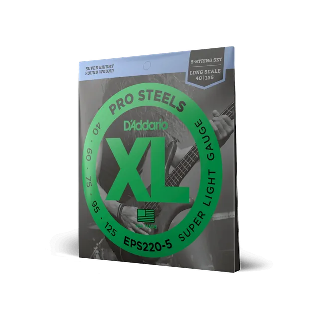 d-addario-xl-prosteels-bass-saiten-5-saiter-40-125-super-light-long-scale image 1