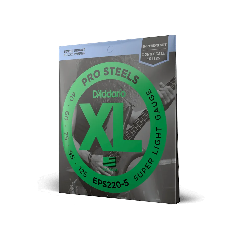 d-addario-xl-prosteels-bass-saiten-5-saiter-40-125-super-light-long-scale image 1