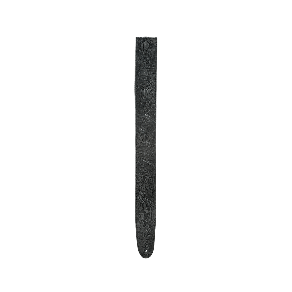 d-addario-embossed-leather-gitarrengurt-schwarz image 3