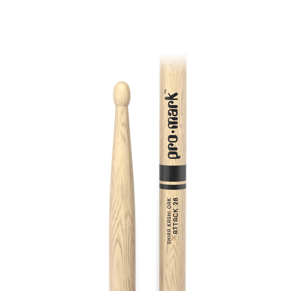 d-addario-promark-classic-attack-2b-drumsticks-shira-kashi-oak-wood-tip image 3