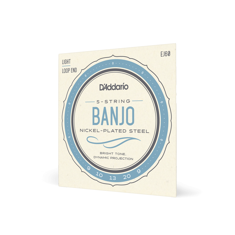 d-addario-ej60-5-string-banjo-saitensatz-nickel-light-09-20 image 1