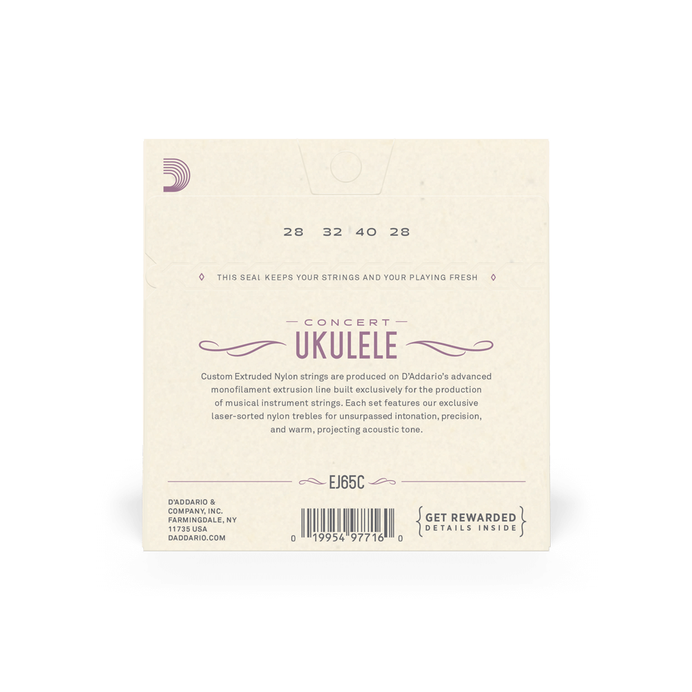 d-addario-ej65c-pro-art-custom-extruded-konzert-ukulele-saiten image 3