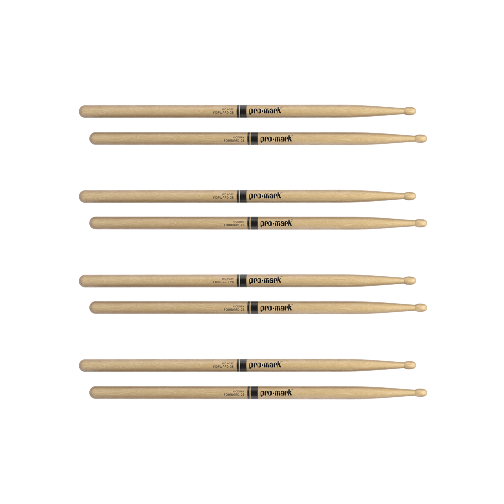 d-addario-promark-classic-forward-2b-hickory-drumsticks-oval-wood-tip image 4