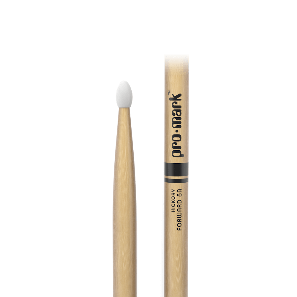 promark-classic-forward-5a-hickory-drumsticks-oval-nylon-tip-paar image 2